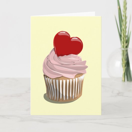 Cartes Pour Fêtes Annuelles Valentine's day cupcake greeting card (Devant)