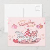 Cartes Pour Fêtes Annuelles Valentine's Day Gnomes with Hearts (Devant / Derrière)
