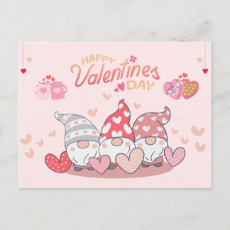 Cartes Pour Fêtes Annuelles Valentine's Day Gnomes with Hearts