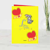 Cartes Pour Fêtes Annuelles Valentine's Day Greeting Card Bunny Rabbit Amour (Dos)