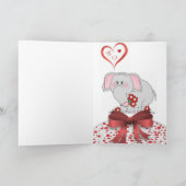 Cartes Pour Fêtes Annuelles Valentine's Day Greeting Card Elephant (Intérieur)