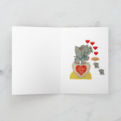 Cartes Pour Fêtes Annuelles Valentine's Day Greeting Card Elephant (Intérieur)