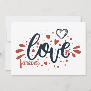 Cartes Pour Fêtes Annuelles Valentines Day Love You Forever Hand Citation Écri