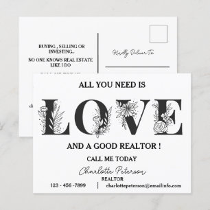 Cartes Pour Fêtes Annuelles Valentines Day Marketing immobilier Prospection