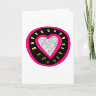Cartes Pour Fêtes Annuelles Valentine's Day Modern Heart Card Ajouter votre ph