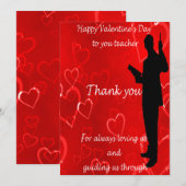 Cartes Pour Fêtes Annuelles Valentines Day Pour Les Enseignants (Devant / Derrière)