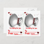 Cartes Pour Fêtes Annuelles valentines de bowling (Devant / Derrière)