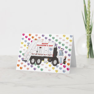 Cartes Pour Fêtes Annuelles Valentines de camion-poubelle