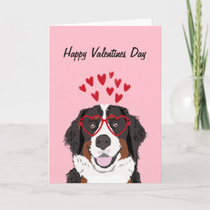 Cartes Pour Fêtes Annuelles Valentines de Chien de Montagne de Bernèse Amour d