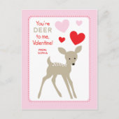 Cartes Pour Fêtes Annuelles Valentines de classe Cerfs (Devant)