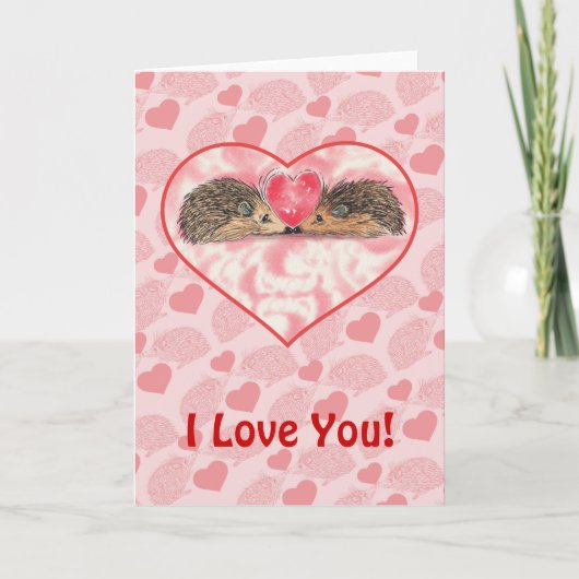 Cartes Pour Fêtes Annuelles Valentines de hérisson par Russ (Devant)