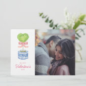 Cartes Pour Fêtes Annuelles Valentines du coeur (Debout devant)