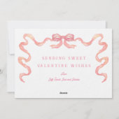 Cartes Pour Fêtes Annuelles Valentines du coeur (Dos)