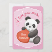 Cartes Pour Fêtes Annuelles Valentines Flat Card Cute Panda (Devant)