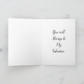 Cartes Pour Fêtes Annuelles Valentines Fleur blanc et noir (Intérieur)