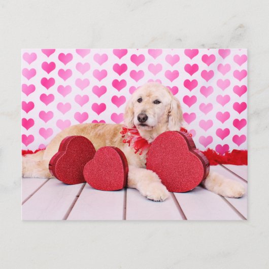 Cartes Pour Fêtes Annuelles Valentines - Golden Doodle - Maggie (Devant)