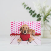 Cartes Pour Fêtes Annuelles Valentines - Golden Retriever - JJ (Debout devant)