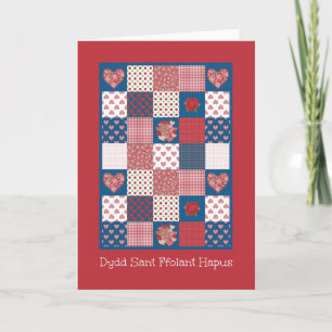 Cartes Pour Fêtes Annuelles Valentine's Hearts and Rose, Salutation galloise