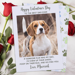 Cartes Pour Fêtes Annuelles Valentines Jour CHIEN DAD Funny Personnalisé Anima