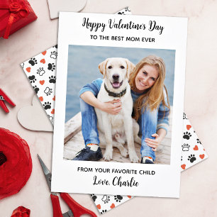Cartes Pour Fêtes Annuelles Valentines Jour CHIEN MOM mignonne Personnalisé An
