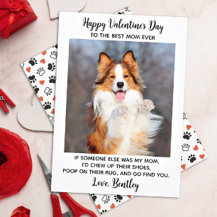 Cartes Pour Fêtes Annuelles Valentines Jour CHIEN MOM Personnalisé Drôle anima