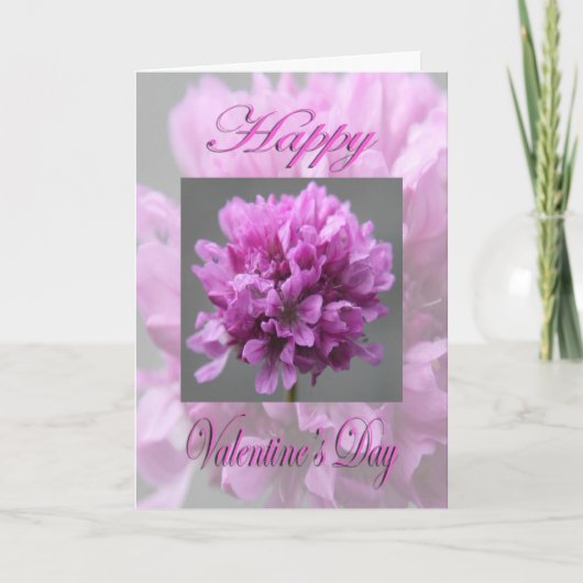 Cartes Pour Fêtes Annuelles Valentines Jour Fleur rose (Devant)