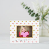 Cartes Pour Fêtes Annuelles Valentines Jour Parties scintillant Coeur Script P (Debout devant)
