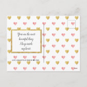 Cartes Pour Fêtes Annuelles Valentines Jour Parties scintillant Coeur Script P (Dos)