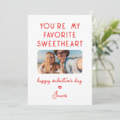 Cartes Pour Fêtes Annuelles Valentines Jour Photo Vous êtes mon amour préféré (Debout devant)