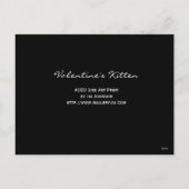 Cartes Pour Fêtes Annuelles Valentine's Kitten (Dos)