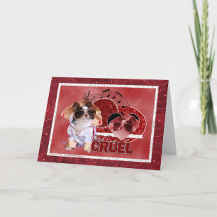 Cartes Pour Fêtes Annuelles Valentines - ne soyez pas cruel - chiwawa - truc