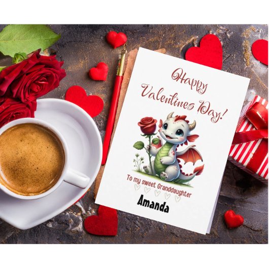 Cartes Pour Fêtes Annuelles Valentines personnalisées Jour Petite-fille