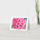 Cartes Pour Fêtes Annuelles Valentines Romance de roses roses (Dos)
