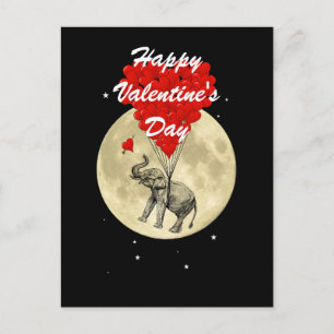 Cartes Pour Fêtes Annuelles Valentines romantiques de coeur d'éléphant et
