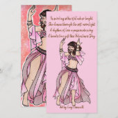 Cartes Pour Fêtes Annuelles Valentines roses Danseur du ventre (Devant / Derrière)