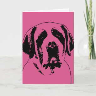 Cartes Pour Fêtes Annuelles Valentines - Saint Bernard Silhouette