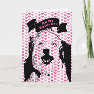Cartes Pour Fêtes Annuelles Valentines - silhouette anglaise d'antan de chien
