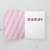 Cartes Pour Fêtes Annuelles Valentines - silhouette de Boston Terrier (Intérieur)