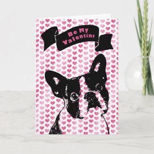 Cartes Pour Fêtes Annuelles Valentines - silhouette de Boston Terrier