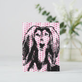 Cartes Pour Fêtes Annuelles Valentines - silhouette de Saluki (Debout devant)