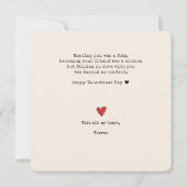 Cartes Pour Fêtes Annuelles Valentines Tout A Commencé Coeur En Jar Monogramme (Dos)