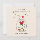 Cartes Pour Fêtes Annuelles Valentines Tout A Commencé Coeur En Jar Monogramme (Devant)
