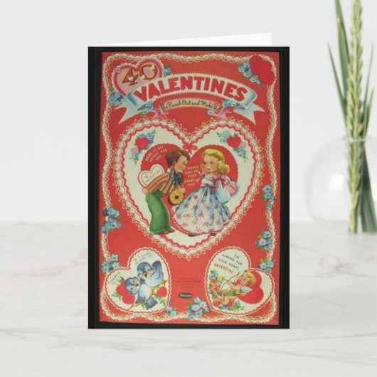 Cartes Pour Fêtes Annuelles Valentines vintages (Devant)