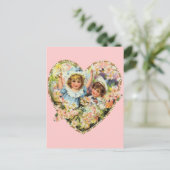 Cartes Pour Fêtes Annuelles Valentines Vintages romantiques (Debout devant)