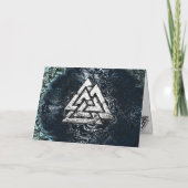 Cartes Pour Fêtes Annuelles Valknut~ (Wavy) (Dos)