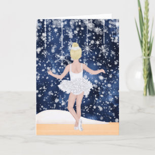 Cartes Pour Fêtes Annuelles Valse des flocons de neige Nutcracker Ballet Anniv