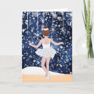 Cartes Pour Fêtes Annuelles Valse des flocons de neige Nutcracker Ballet Anniv