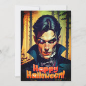 Cartes Pour Fêtes Annuelles Vampire dans la forêt nocturne Halloween (Devant)