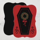 Cartes Pour Fêtes Annuelles Vampire Holiday Coffin (Devant / Derrière)