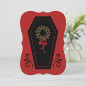 Cartes Pour Fêtes Annuelles Vampire Holiday Coffin (Debout devant)